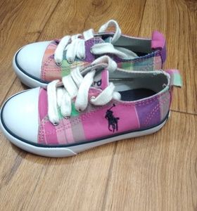 Polo Ralph Lauren Plaid Kids Sneakers